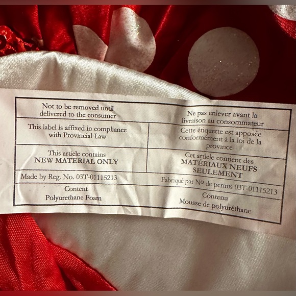 DISNEY MINNIE MOUSE COSTUME Red Sequin Long Sleeve Top NWT Halloween/Cosplay - Picture 7 of 10